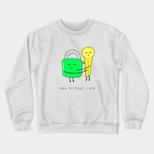 cute lock and key Crewneck Sweatshirt